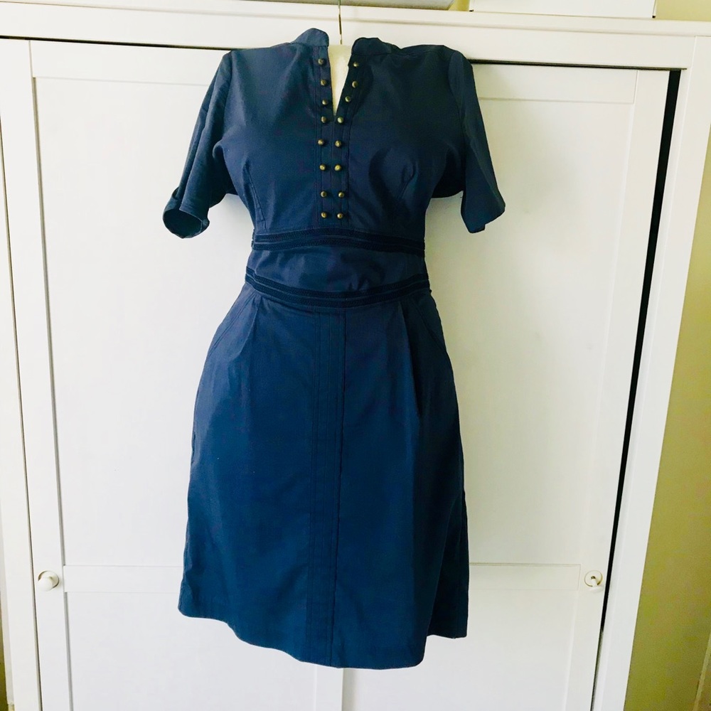 Navy summer pencil dress
